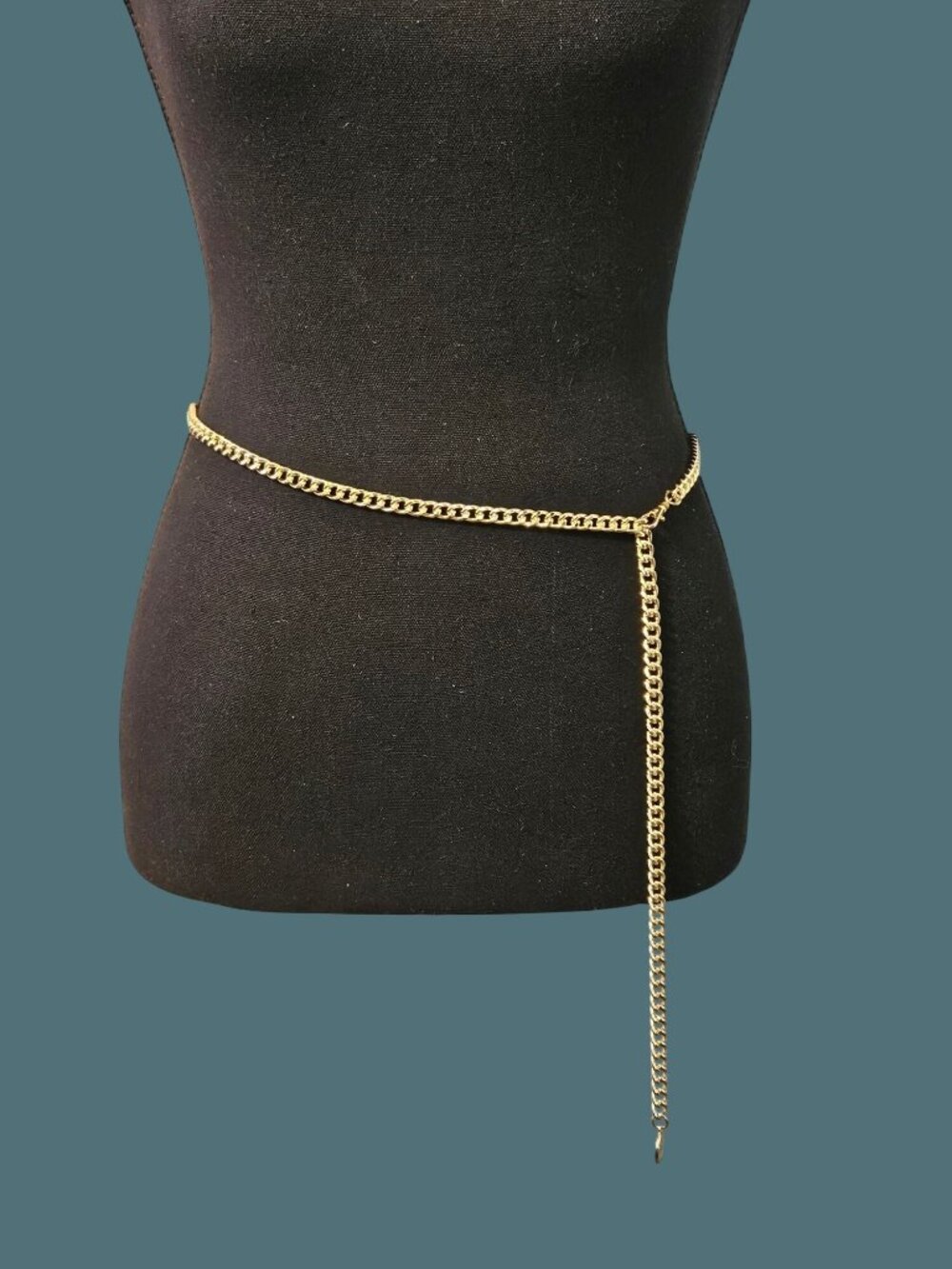 We Wore What Gold Tone Chain Link Adjustable Belt Size S